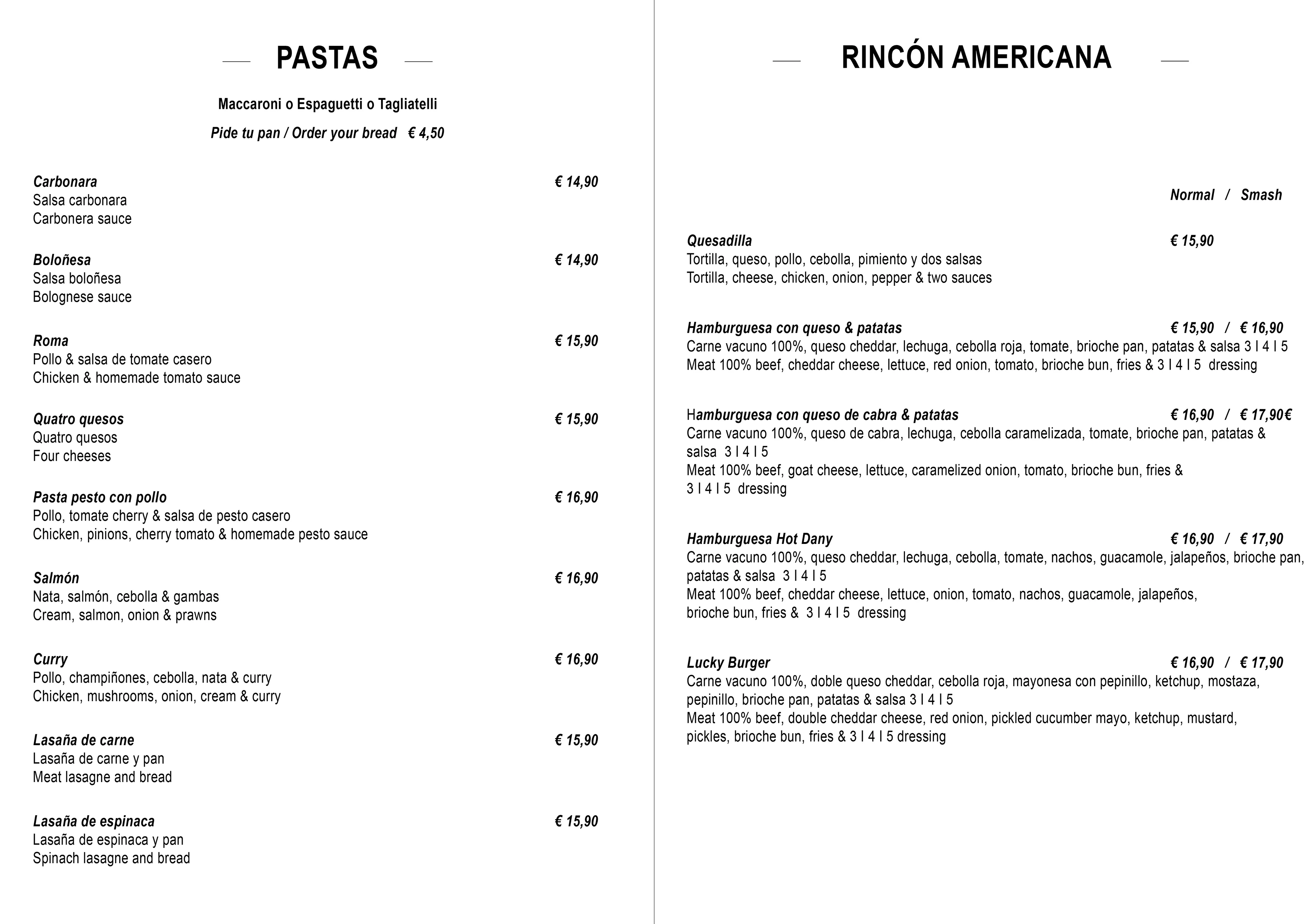 Pasta / Rincón Americana